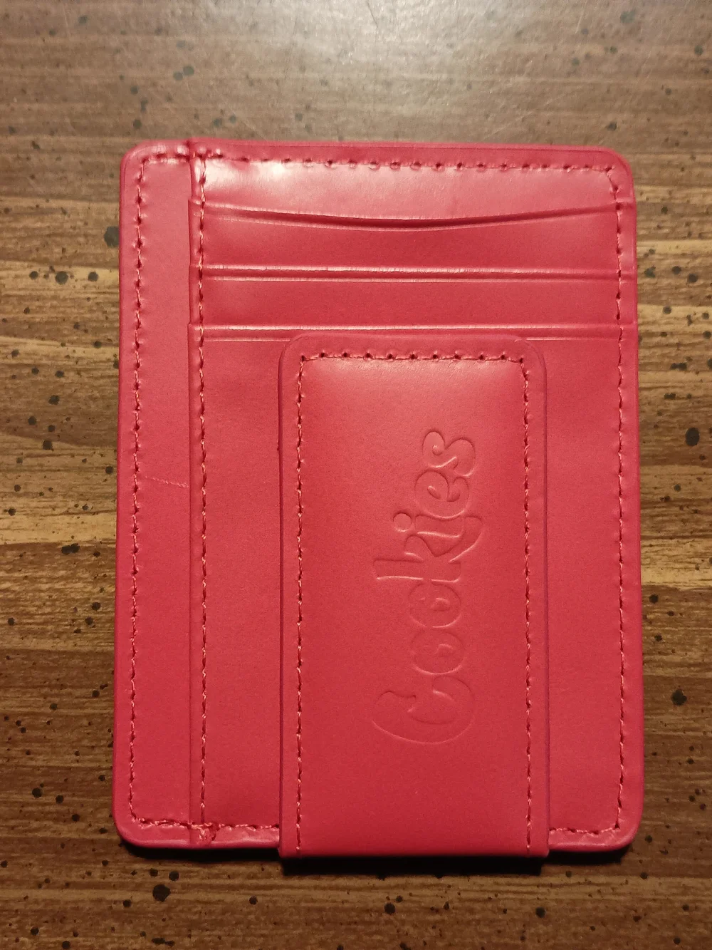 COOKIES WALLET - Red // Money Clip and Card Holder NWT Fashion ID Window Pocket
